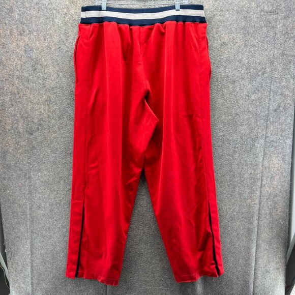 Nike Brooklyn Nets Pants Mens XXL Red Blue Trim NBA Warm Up Athletic Team Sports - Picture 2 of 9